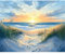 MXJSUA Peinture par Numéros pour Adulte, DIY Peinture Acrylique pour Adultes Débutants Facile sur Toile 40×50 cm avec peintures et pinceaux, Plage Au Coucher Du Soleil (sans Cadre)
