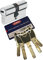 ABUS XP20S Doppelzylinder Länge (a/b) 30/30mm (c=60mm) mit Sicherungskarte und 5 Schlüssel mit Design-Clip, Not-u. Gefahrenfunktion und SKG** Bohrschutz