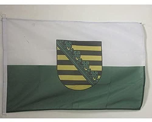 AZ FLAG Bootflagge Sachsen 45x30 cm, Sachsen Bootsfahne 30 x 45 Cm Marine Flaggen - Flaggen