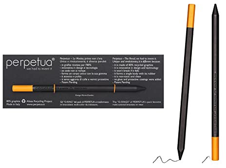 Perpetua öKologischer Bleistift Mit Radiergummi. Bleistift Aus Recyceltem Graphit Inklusive Radiergummi. Design Und Technologie In Einem - FüRs Schreiben Und Malen. Geschenkideen