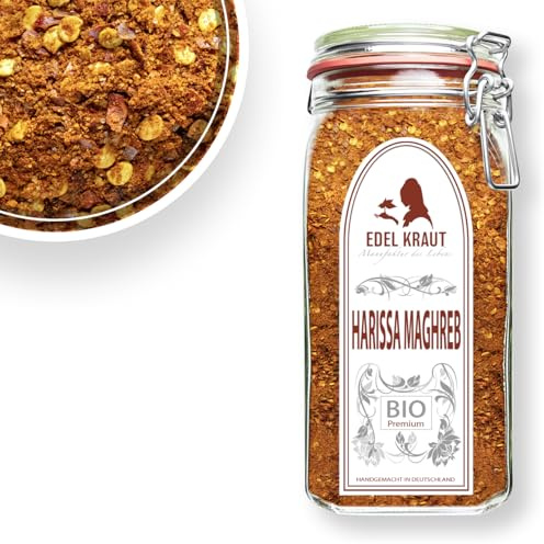 BIO Harissa Maghreb Gewürzmischung 700g im Glas | EDEL KRAUT - 100% naturrein - Premium Gewürze & Gewürzmischungen - frei von jeglichen Zusatzstoffen - kontrolliert biologischer Anbau