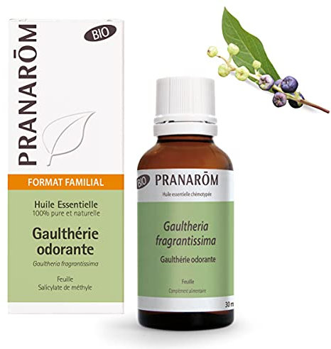 Pranarôm | Huile Essentielle Gaulthérie Odorante Feuille Bio Eco | Format Familial | 30 ml