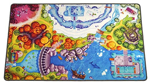 HuggyPlay Spielteppich Eiskönigin Frozen Prinzessin Kinderteppich 90 x 150 cm