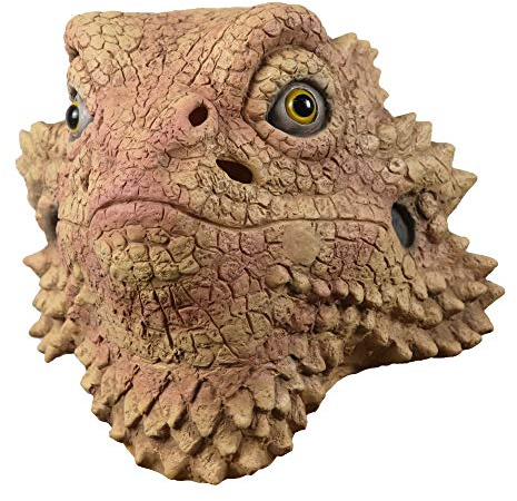 MOKRY PARTY Desert Spiny Lizard Mask Animal Head Mask Halloween Costume Pretend for Adults