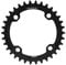 Elprico Juego de Platos de Bicicleta Moutain, 32/34/36/38 T BCD 104 Piezas de reparación de Anillo de Cadena de manivela Simple de Bicicleta de montaña de Acero(34T-Negro)