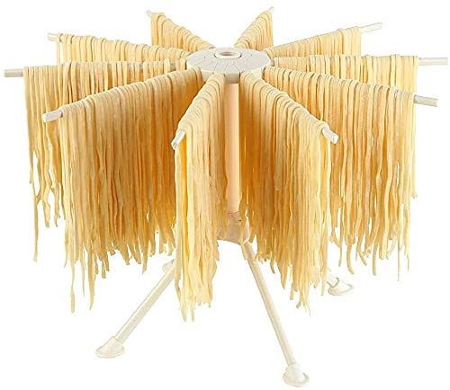 Bugucat 10 Rami Noodles Pieghevoli Stendino Stalla Fatta A Mano Tagliatella Supporto per Appendere Utensili da Cucina Pasta Fatta in Casa Gadget