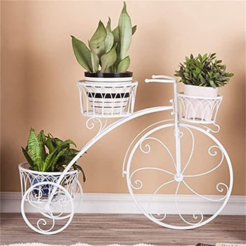 CHLDDHC Blumentreppe Fahrrad Blumenständer - Metall Pflanzen Stände -Garten/Balkon/Wohnzimmer Leiter Pflanze Blumentopf Regal Regale-Vintage Multi-Layer