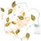 Nipach GmbH 2er Set Lichterkette „Perlen + Blätter“ GOLD 20 LED warm weiß Batterie Timer Xmas-Deko Weihnachts-Deko Weihnachtsbeleuchtung Xmas-Deko