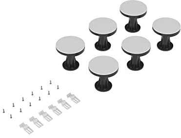 nuie NTP001A Modern Bathroom Pack of 6 Shower Tray Legs, Clips and Screws, White