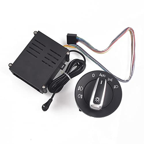 GMHB FÜR V&W Polo 9N 9N3 Passat B5.5 1C0941531/3BD+ Auto Scheinwerfer Auto Chrom Lichtschalter Auto Lichtsensor Licht Scheinwerferschalter im Auto
