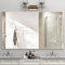 BEAUTME Large Wall Mounted Mirror 60x36 Inch, Bathroom Mirror, Silver Metal Frame, Can be Used for Home Decoration, Horizontal or Vertical Suspension(Silver)