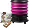 WORMbox | Lombricomposteur 4 Plateaux Framboise + 1kg de vers de Compost + 1 Bloc Coco | 64 litres | Compostez Vos déchets organiques, Les vers de Terre/lombrics produisent du lombricompost