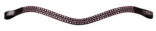 QHP Stirnriemen Collection Blush rosa Silber FS/23, Größe:Pony