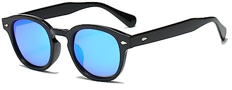 LHSDMOAT Unisex polarisierte ovale Sonnenbrille, Retro stil Depp Runde Sonnenbrille Herren Damen, Mode UV400 Schutz Sonnenbrille für Reisen, Autofahren, Radfahren, Angeln, Strand