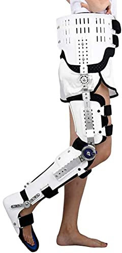 Ortesis de rodilla con bisagra Rodillera postoperatoria con bisagras, rodillera ortopédica con bisagras con almohadilla para el pie para adultos, inmovilización de recuperación después de la cirugía,