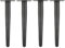 4Pcs Pieds de Table Conique Vertical,Pieds de Meubles en Métal,Pieds Droits Coniques en Métal Noir,Pieds de Meuble de Remplacement pour Armoires Canapés Tables Chaise (50cm/19.7in)