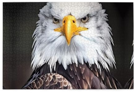 Weißer Kopf Adler Druck 1000 Teile Puzzle Premium Holzpuzzle Geschenke Für Erwachsene Familie Hochzeit Abschluss Geschenk Vertikale Version