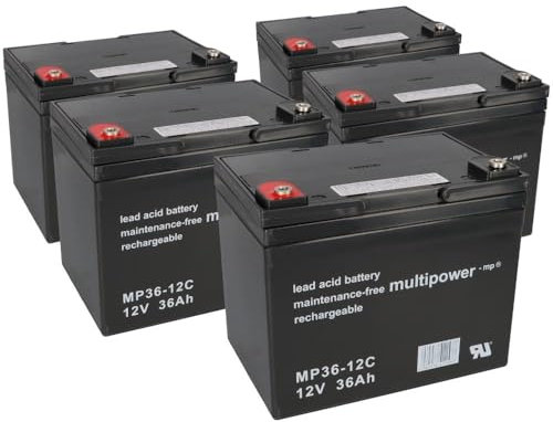 Batterie 60 V 5 x 12 V 36 Ah Plomb MP Batterie Trottinette Électrique Compatible Scooter Électrique