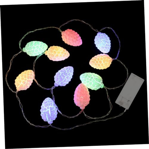 HOMSFOU 1satz Dekorative Lichterkette Mit Bunten Lichtern Lange Kiefernzapfen Lichter Für Garten Und Innenräume Energiesparend Für Und Partys