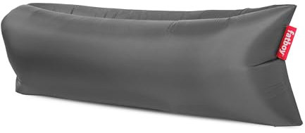 Fatboy Lamzac 3.0 Inflatable Sofa Lounger – No Pump Needed – Indoor & Outdoor Use – 200 x 90 x 50 cm - Stahlgrau