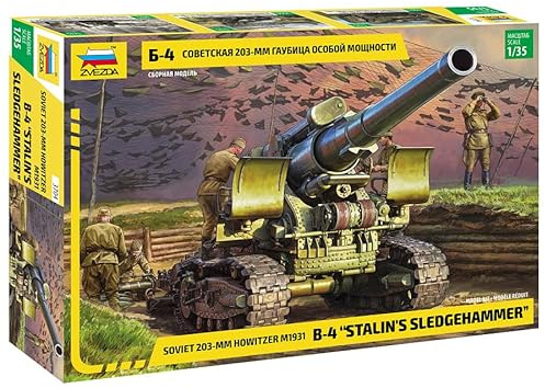 Zvezda 923704 1/35 M1931 203 mm Haubitze B-4, Large, Grün, Grau