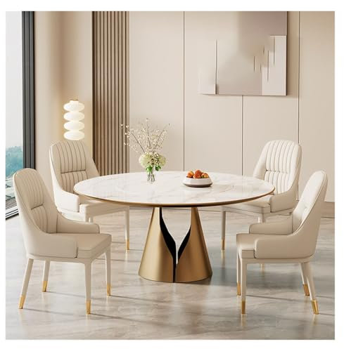 4er Set Polsterstühle Esszimmerstühle mit Armlehnen Mikrofaser Leder Küchenstühle Ergonomisches Design Ideal für Wohnzimmer Home Küche Stilvolles und bequemes Esszimmerstuhl-Set