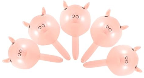 Abaodam 5pcs Inflatable Pig Hammer Toys for Boys and Girls Pvc Birthday Party Game Inflatable Stick Random