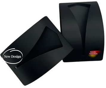 LULEY® Handtuchhalter selbstklebend ohne Bohren 2-er Set Edelstahl Schwarz Handtuchhaken für Geschirrtuch, Handtuch, Duschtuch, Küche, Badezimmer, WC, Wohnmobil
