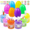 6 Stück Gefüllte Ostereier mit Slime und Osterhase, Schleim überraschungseier mit Zubehör Geschenke Give Aways Spielzeug Osterkörbchenfüller Ostergeschenke Kinder Party Mitgebsel Kindergeburtstag
