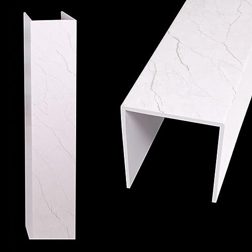 Badezimmer-Rohrüberdachung, Schutzgehäuse zum Verstecken von Gasleitungen, PVC-Concealer für hässliche Rohrleitungen (Weiß, 150 cm x 22 cm x 22 cm)
