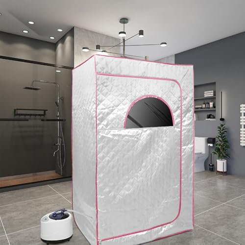 OHMG Dampfsauna und Kabine, 3 l, 1000 W, tragbares Sauna-Zelt, faltbar, isoliert, vierlagig, Dampfgenerator für Sauna, Entgiftung, Körpertherapie