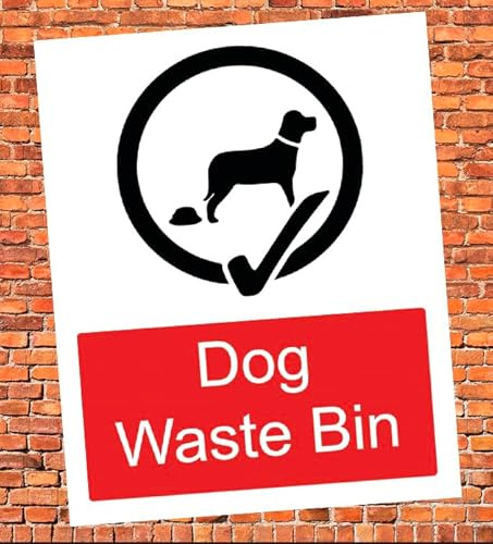 Dog Waste Bin Clean Up After Your Dog Warning Sign Self Adhesive Sticker A4 297mm x 210mm*