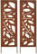 Kapaga - Sichtschutz Metall 2x - 160 cm x 50 cm - Edelrost - Rostoptik Sichtschutz für Garten - Sichtschutzelement - Sichtschutzwand - Gartendekoration Zaun - Rost (Muster 2)