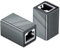 zoerbufan 2 Piezas Adaptador RJ45 10 Gigabit, LAN Cable de Extensión Ethernet Adaptador Conector, Conector RJ45 Hembra a Hembra para Cat8, Cat7, Cat6, Cat5, Cat5e PoE RJ45 Socket