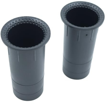 Durlo Confezione da 2 tubi per altoparlanti neri – sfiato bass reflex da 3-5 pollici (35x80 mm) per subwoofer
