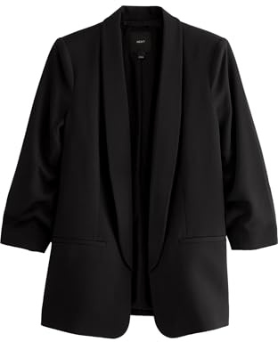 NEXT Damen Standard Blazer mit gerafften Ärmeln im Relaxed Fit