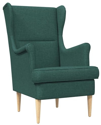 vidaXL Sessel Dunkelgrün Stoff, Moderner Sessel, bequemer Lesesessel, Elegante weiche Polsterung, ergonomisches Design für Wohnzimmer und Schlafzimmer