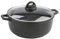Barazzoni Le Cotture Speciali Casseruola Due Manici con Coperchio, Alluminio Pressofuso, Nero, 28 cm