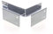 HN Kernstützen Metallwaren Ecke Innen/Außen für Rasenkante mit Radlauf Metall 9,5 cm hoch Mähkante Beeteinfassung Beetumrandung, Set:2er Set, Ecken:außen Ecke