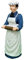 Melody Jane Puppen Haus People Viktorianisch Koch mit Nudelholz Harzfigur 1:12