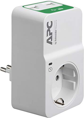 APC PM1WU2-IT Gefilterte Steckdose, 1 Schuko-Ausgang, 2 USB-Ports