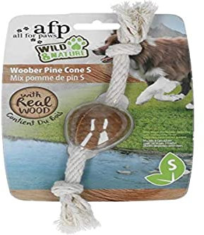 ALL FOR PAWS Wild & Nature Woober Kauspielzeug für Hunde, Tannenzapfen, Größe M, 4,7 kg