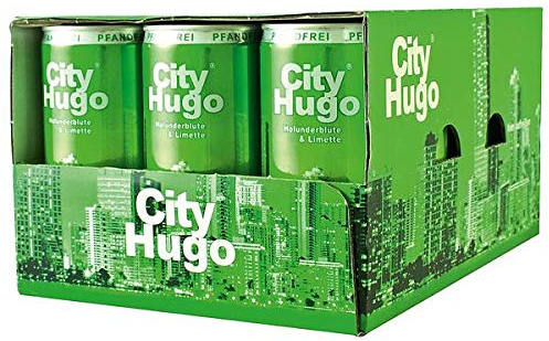 60 Dosen City City Hugo 6.9% Vol. Holunderblüte & Limette a 200ml - 60 x 0,2l