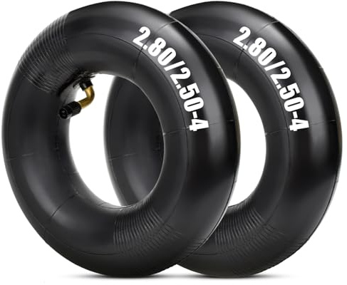 HIAORS 2Pcs Inner Tube 2.80/2.50-4 280/250-4 2.80-4 2.50-4 280-4 250-4 Tire Bent Metal Valve TR87 for Razor E300 Mobility Chopper Garden Cart Spreader 3 Wheeled Motorized Scooter Parts