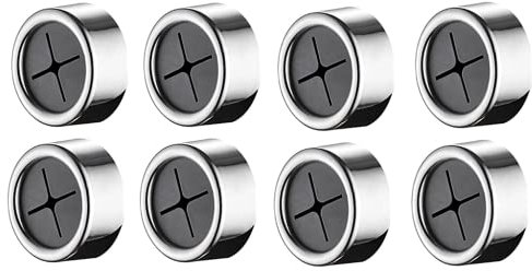 Anlising Lot de 8 Porte-Torchons Autocollant, Ronde Porte Torchon Ventouse, Attache Torchon, Accroche Torchons Adhesif, Sans Perçage Ronde Crochet à Serviette, pour Salle de Bain, Cuisine et Ménage