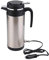 Stainless Steel Electric Car Kettle, Travel Thermos Hot Water Bottle with Sealed Rubber Band 1200ML 12V Car Heating Mug for Hot Water Coffee Tea