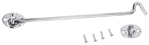 Sturmhaken, 3PCS 10in Kabine Privatsphäre Haken Öse Riegelschloss Edelstahl Massiv Tor Haken Haspe für Fenster,Haken Schloss Edelstahl Kabinenhaken für die Balkon Tür Riegel