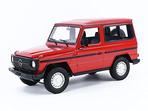 Minichamps 155038002-1:18 1980 Mercedes G-Model Short (W460) - Rotes Sammlerstück Miniaturauto