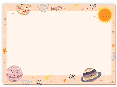 Süßer Planeten Malblock | DIN A3 | 25 Blatt | CreativeRobin