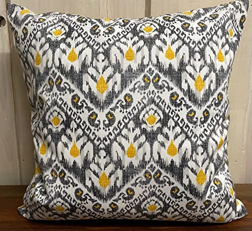 1 Kissenhülle, Kissenbezug,Landhausstil Kissen *Lieblingsplatz* grau/weiß gestreift mit Herzen (40x40)
